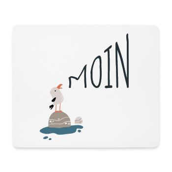 Moin Möwe - Mousepad (Querformat) - Weiß - Vorne