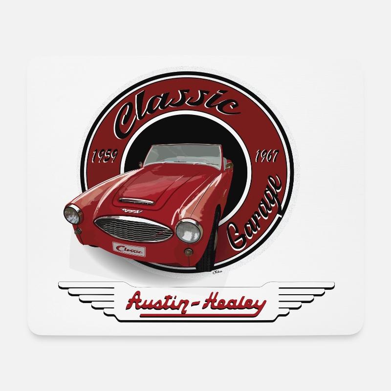 Klassisches Auto - Mousepad (Querformat) - Weiß