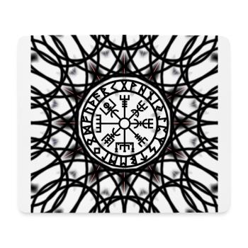 Vegvisir, runes, boussole, symbole celtique nordique - Tapis de souris (format paysage) - blanc - Devant