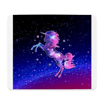 Unicorn, stars, space, cosmos, galaxy, space - Mouse Pad (horizontal) - white - Front