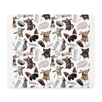 Funny Dogs - Mousepad (Querformat) - Weiß - Vorne