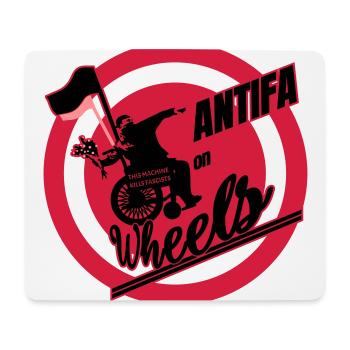 Antifa on Wheels - Mouse Pad (horizontal) - white - Front
