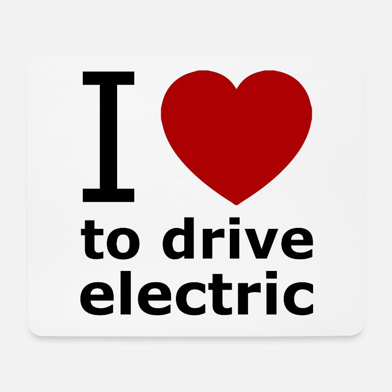 Elektro Auto - Mousepad (Querformat) - Weiß