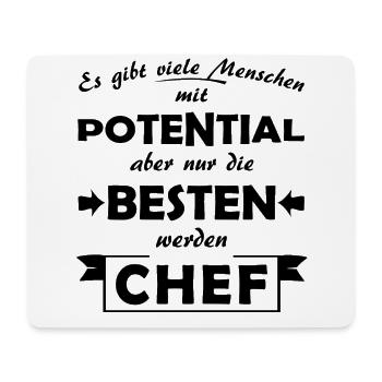 Chef - Mousepad (Querformat) - Weiß - Vorne
