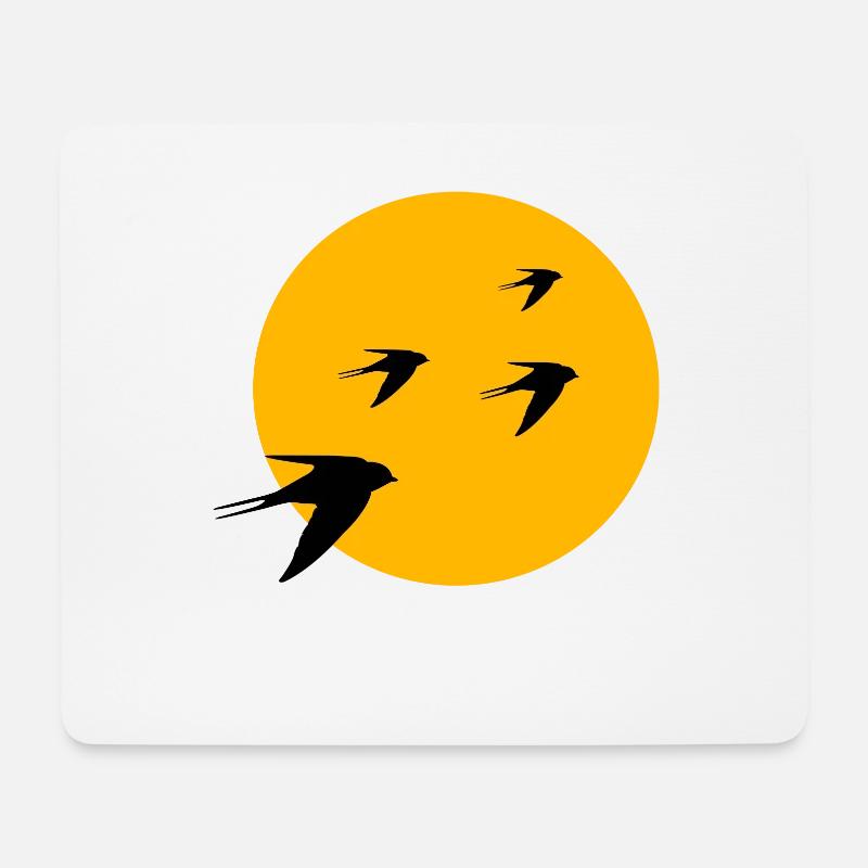 Vögel Vogel Sonne - Mousepad (Querformat) - Weiß