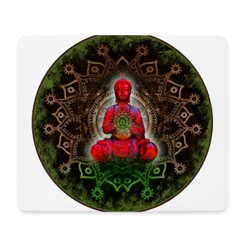 Bouddha - Tapis de souris (format paysage) - blanc - Devant