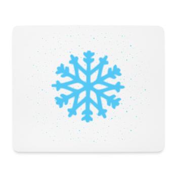 Flocon de neige - Tapis de souris (format paysage) - blanc - Devant