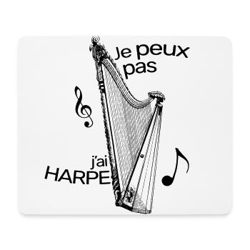 Je peux pas j'ai harpe instrument chromatique - Tapis de souris (format paysage) - blanc - Devant