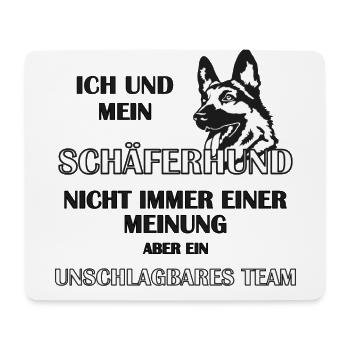 Schäferhund - Mousepad (Querformat) - Weiß - Vorne