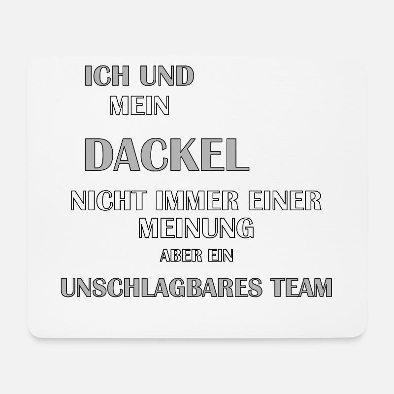 Dackel - Mousepad (Querformat) - Weiß