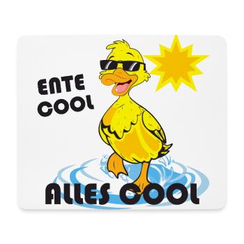 Ente Sommer cool - Mousepad (Querformat) - Weiß - Vorne