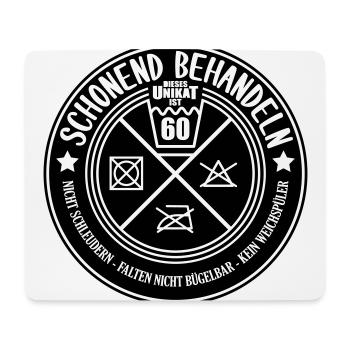 Farben änderbar | Schonend Behandeln 60er Geschenk - Mousepad (Querformat) - Weiß - Vorne