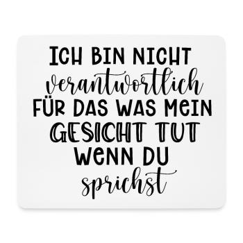 Ich bin nicht verantwortlich - Mousepad (Querformat) - Weiß - Vorne