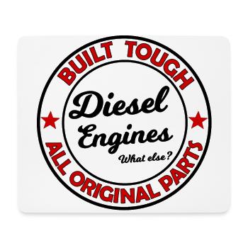 Ventilateurs de cylindrée et de moteur diesel - Tapis de souris (format paysage) - blanc - Devant
