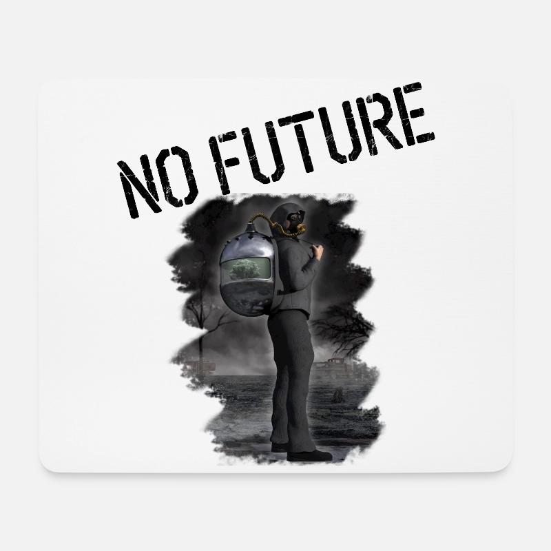 No Future - Tapis de souris (format paysage) - blanc
