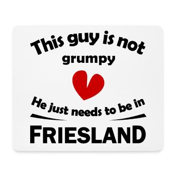 Grumpy in Friesland - Mousepad (Querformat) - Weiß - Vorne