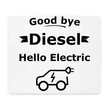 Hallo Elektroauto - Mousepad (Querformat) - Weiß - Vorne