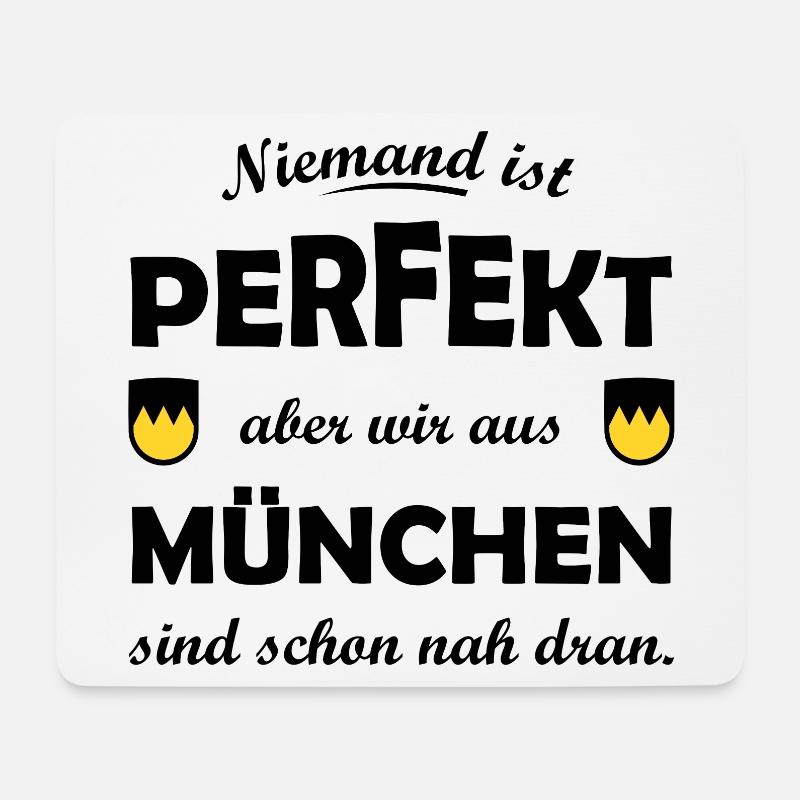 Perfekt aus München - Mousepad (Querformat) - Weiß