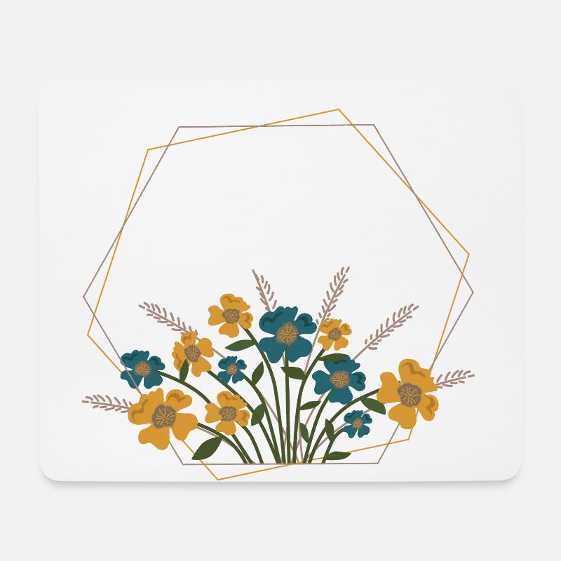 Blumenstrauß - Mousepad (Querformat) - Weiß