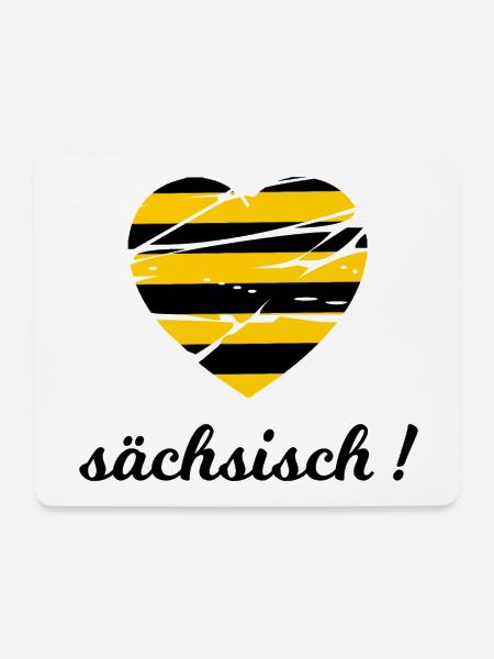 sächsisch - Mousepad (Querformat) - Weiß