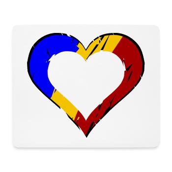 Ein Herz für Rumänien - Mousepad (Querformat) - Weiß - Vorne