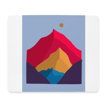 Berglandschaft Ästhetik Berguntergang - Mousepad (Querformat) - Weiß - Vorne