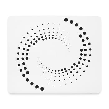 Spirale avec des cercles noirs - Tapis de souris (format paysage) - blanc - Devant