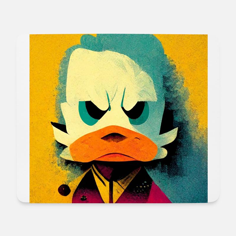 Lustige Pop Art Ente - Mousepad (Querformat) - Weiß
