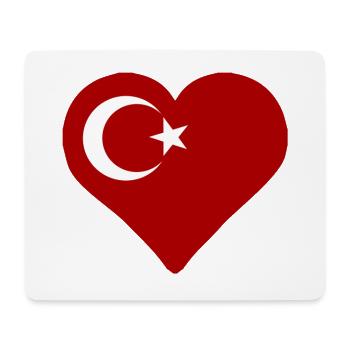Un cœur pour la Turquie - Tapis de souris (format paysage) - blanc - Devant