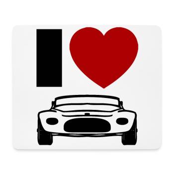 Amour de voiture - Tapis de souris (format paysage) - blanc - Devant