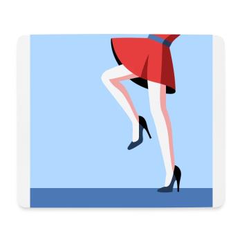Femme dansante - Tapis de souris (format paysage) - blanc - Devant