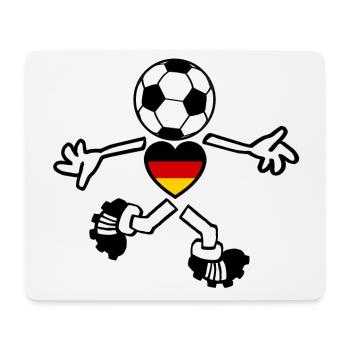 Un cœur pour le football allemand - Tapis de souris (format paysage) - blanc - Devant