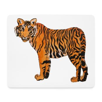 Tiger schütz die Wildnis, Safari Afrika protect - Mousepad (Querformat) - Weiß - Vorne