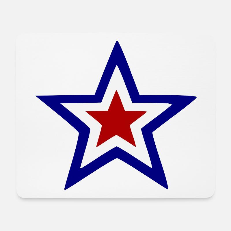 Stern von Frankreich - Mousepad (Querformat) - Weiß