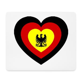 Un cœur pour notre Allemagne - Tapis de souris (format paysage) - blanc - Devant