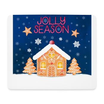 Merry Christmas with gingerbread and biscuits - Mouse Pad (horizontal) - white - Front