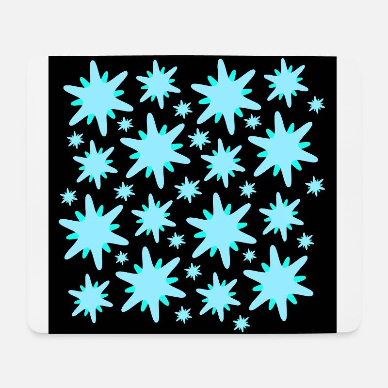 Blue Stars Pattern 2 - Mouse Pad (horizontal) - white