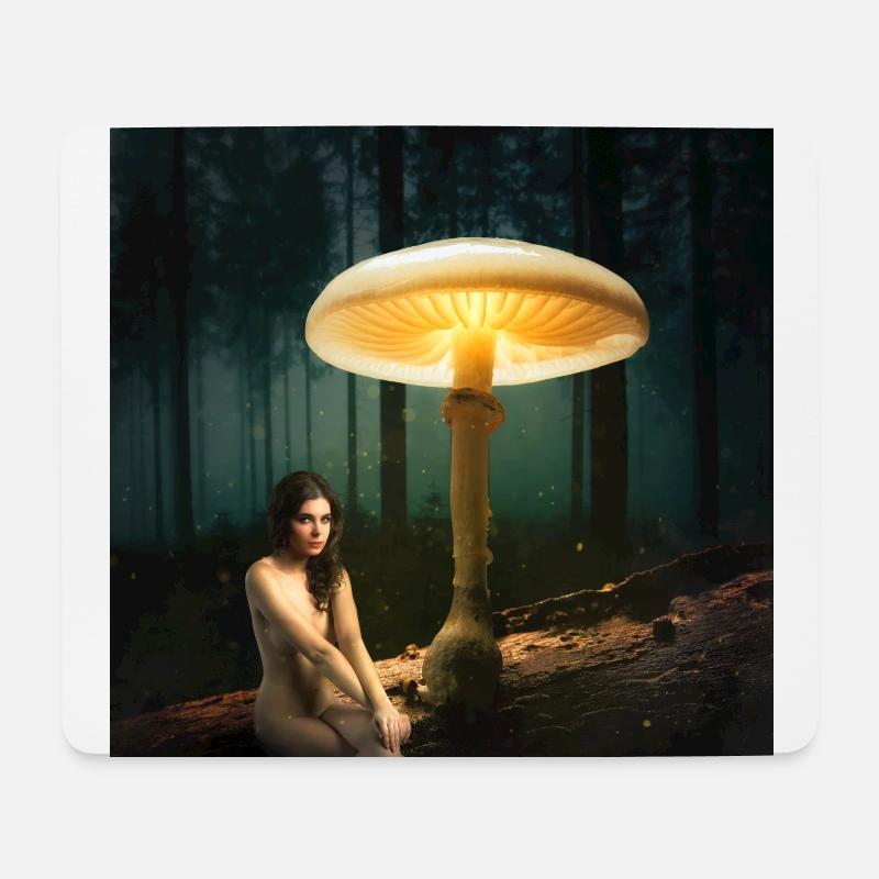 Pilz - Mousepad (Querformat) - Weiß