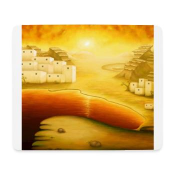 Painting. Oriental. Desert. Sunset - Mouse Pad (horizontal) - white - Front