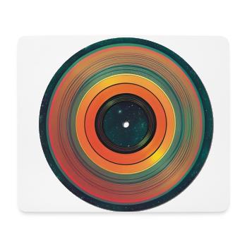 Musik Galaxy Schallplatte - Mousepad (Querformat) - Weiß - Vorne