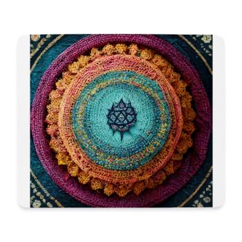 Boho Mandala Abstract - Mousepad (Querformat) - Weiß - Vorne