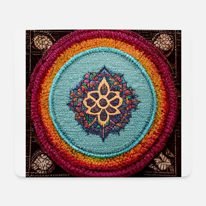 Boho Mandala Abstract - Mousepad (Querformat) - Weiß