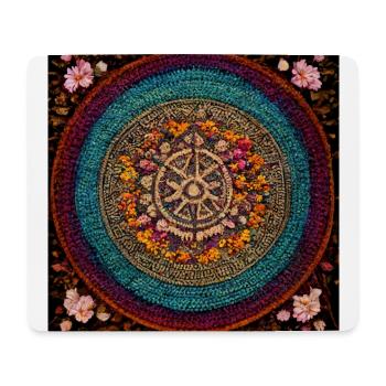 Boho Mandala Abstract - Mouse Pad (horizontal) - white - Front