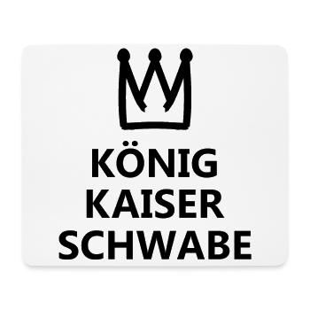 Der König Schwabe - Mousepad (Querformat) - Weiß - Vorne