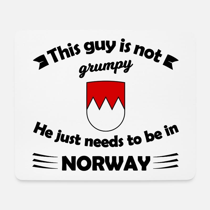 Norwegen - Mousepad (Querformat) - Weiß