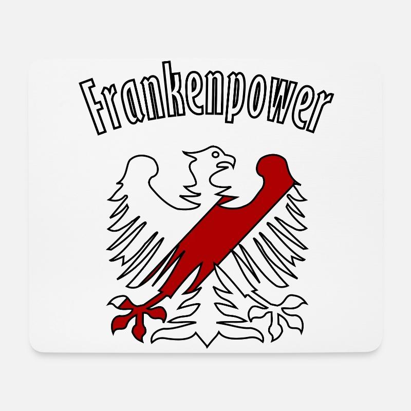 Die Power aus Franken - Mousepad (Querformat) - Weiß