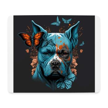American Staffordshire Terrier - Mousepad (Querformat) - Weiß - Vorne