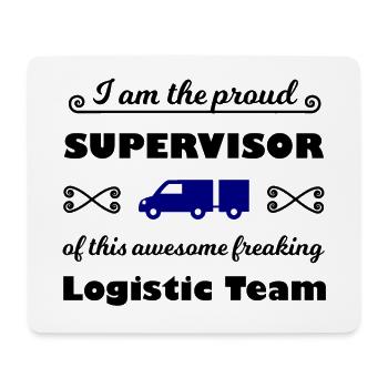 The Logistics Supervisor - Mouse Pad (horizontal) - white - Front