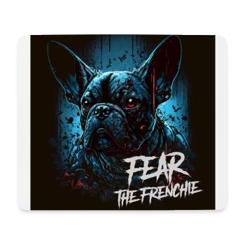 fear the frenchie 01 blackbg - Mouse Pad (horizontal) - white - Front