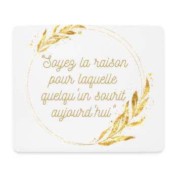 Soyez la raison pour laquelle quelqu'un sourit - Tapis de souris (format paysage) - blanc - Devant
